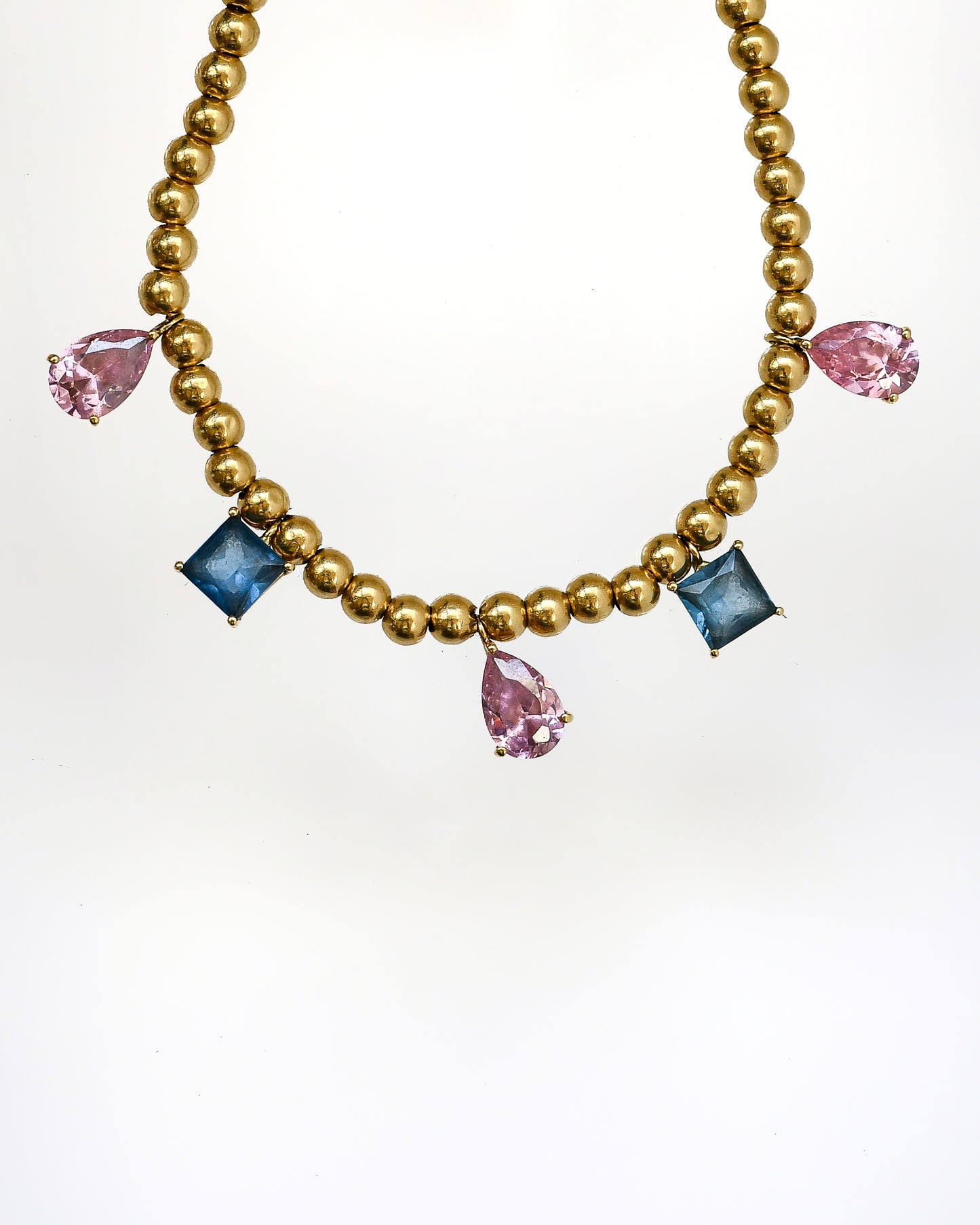 Timeless Charm Bracelet - 18K Gold with High-Quality Emerald & Ruby Gemstones