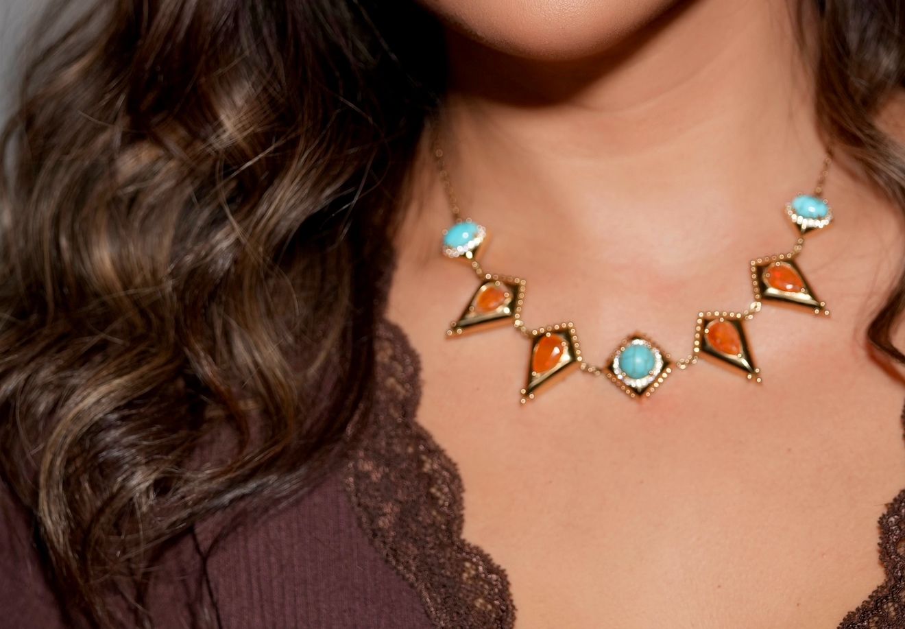 "Be Wild" “Middle Eastern Spirit” Necklace 18k Gold