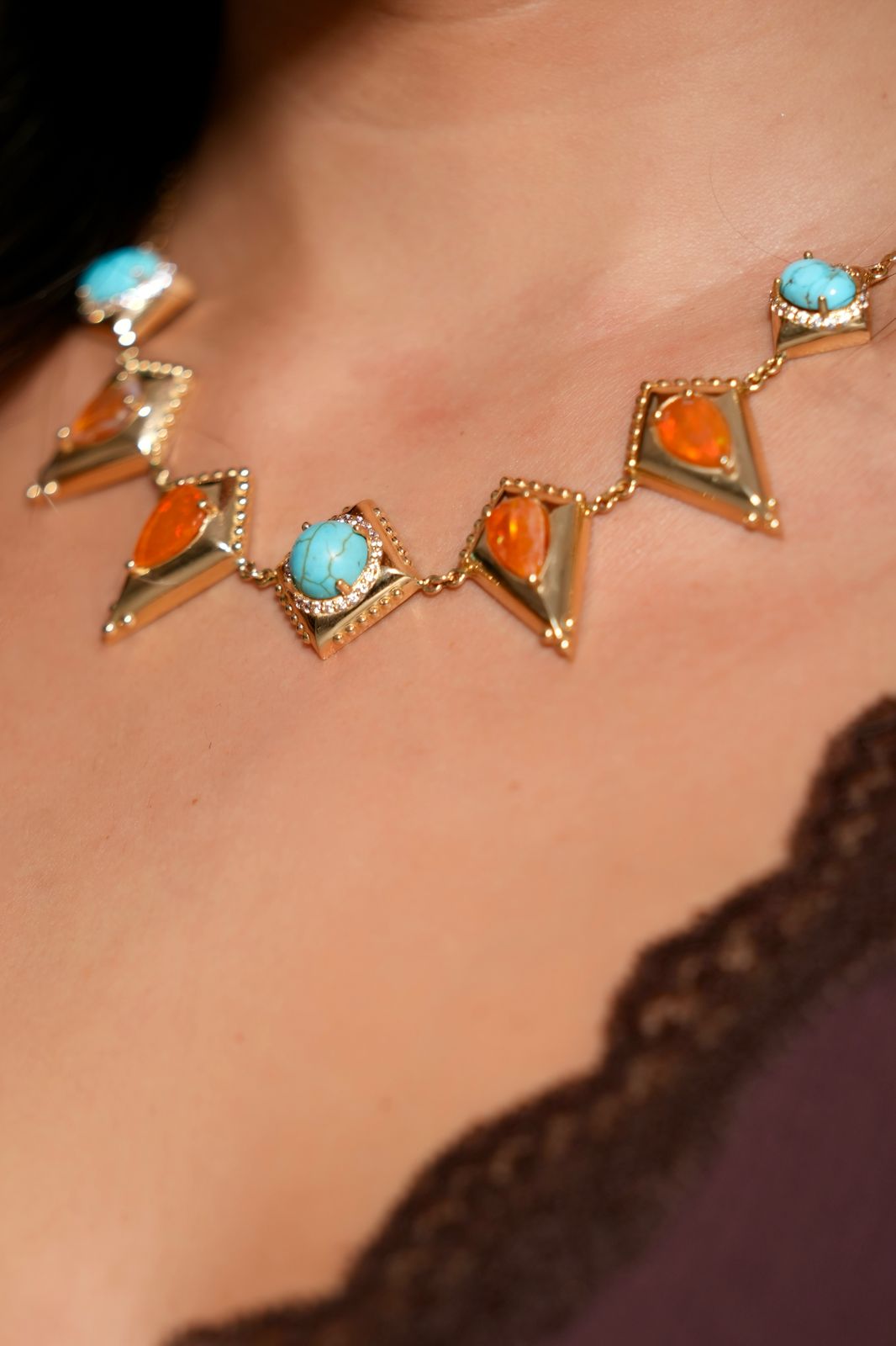 "Be Wild" “Middle Eastern Spirit” Necklace 18k Gold