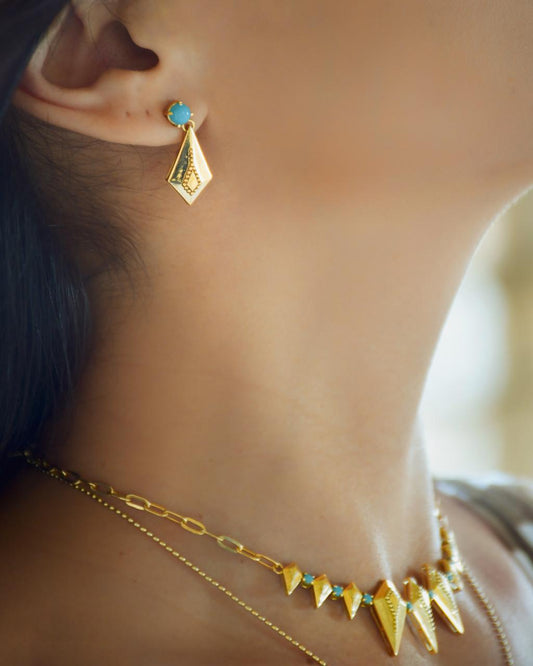 The Unbreakable Woman Set - 18K Gold & Turquoise | "I Am Arab" Collection