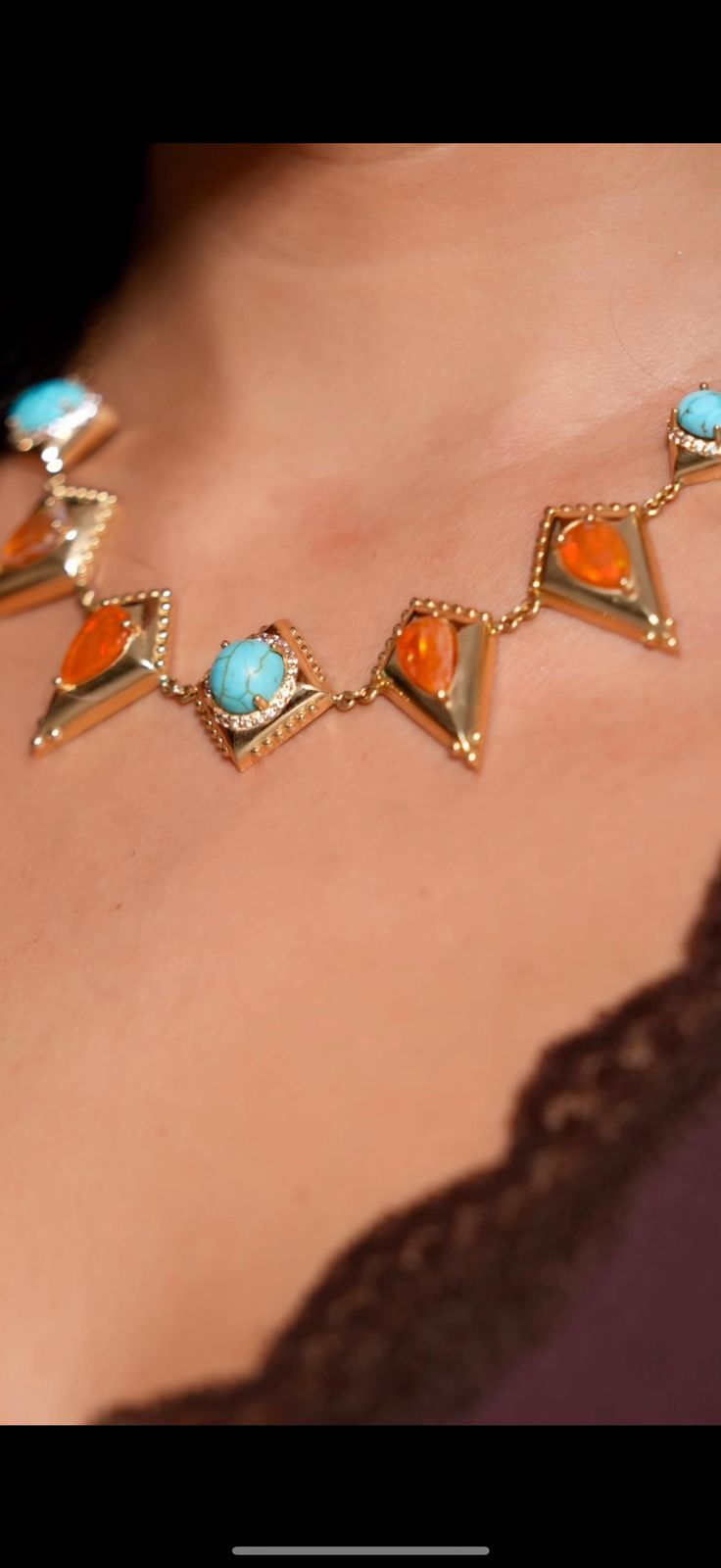 "Be Wild" “Middle Eastern Spirit” Necklace 18k Gold