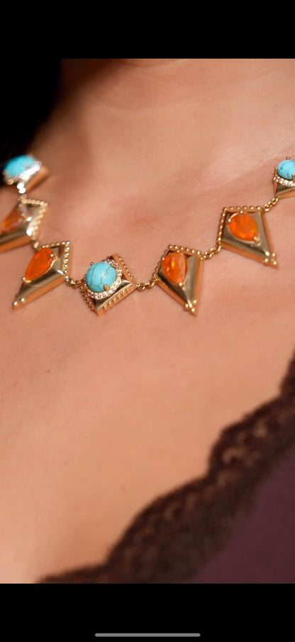 "Be Wild" “Middle Eastern Spirit” Necklace 18k Gold